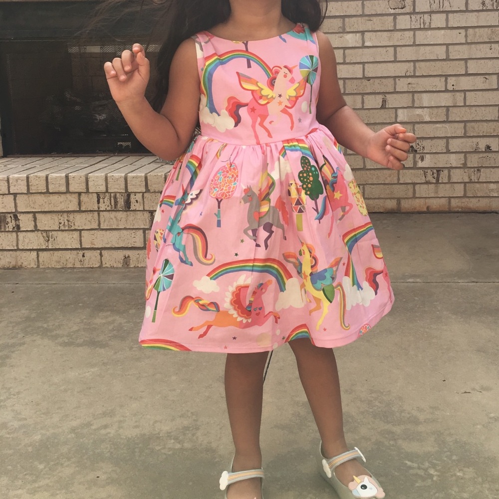 UNICORNS & RAINBOWS dress 🦄 🌈